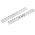 12" Plastic Ruler w/ Double Scales
